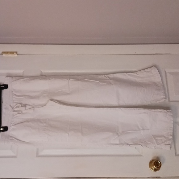 Sonoma Pants - Sonoma linen cotton blend white pants size medium elastic tye waist